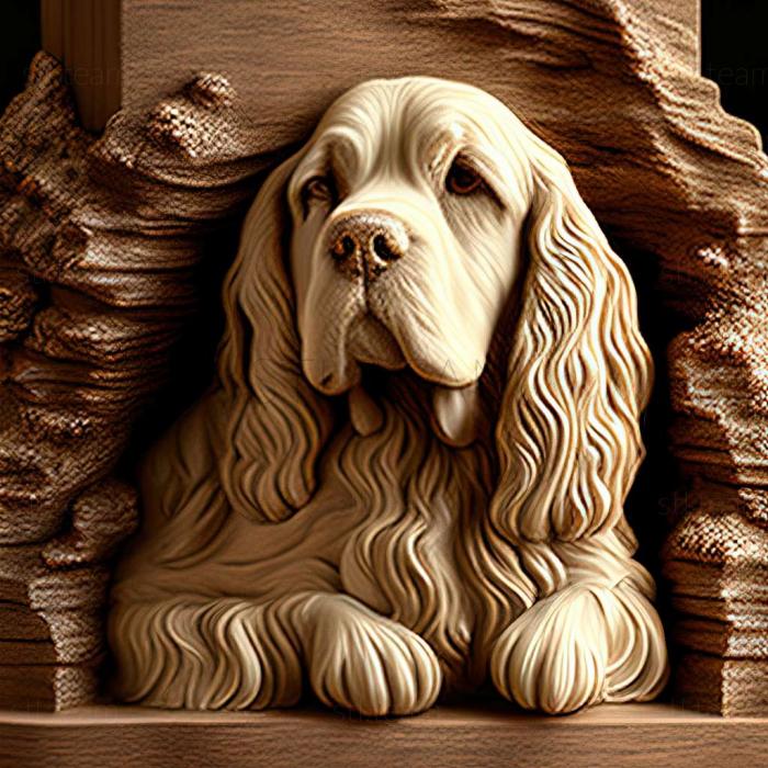 3D model Clumber Spaniel dog (STL)